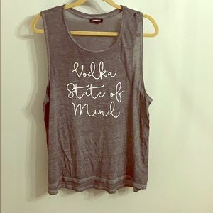 Express tank “Vodka State of Mind” woman’s sz L